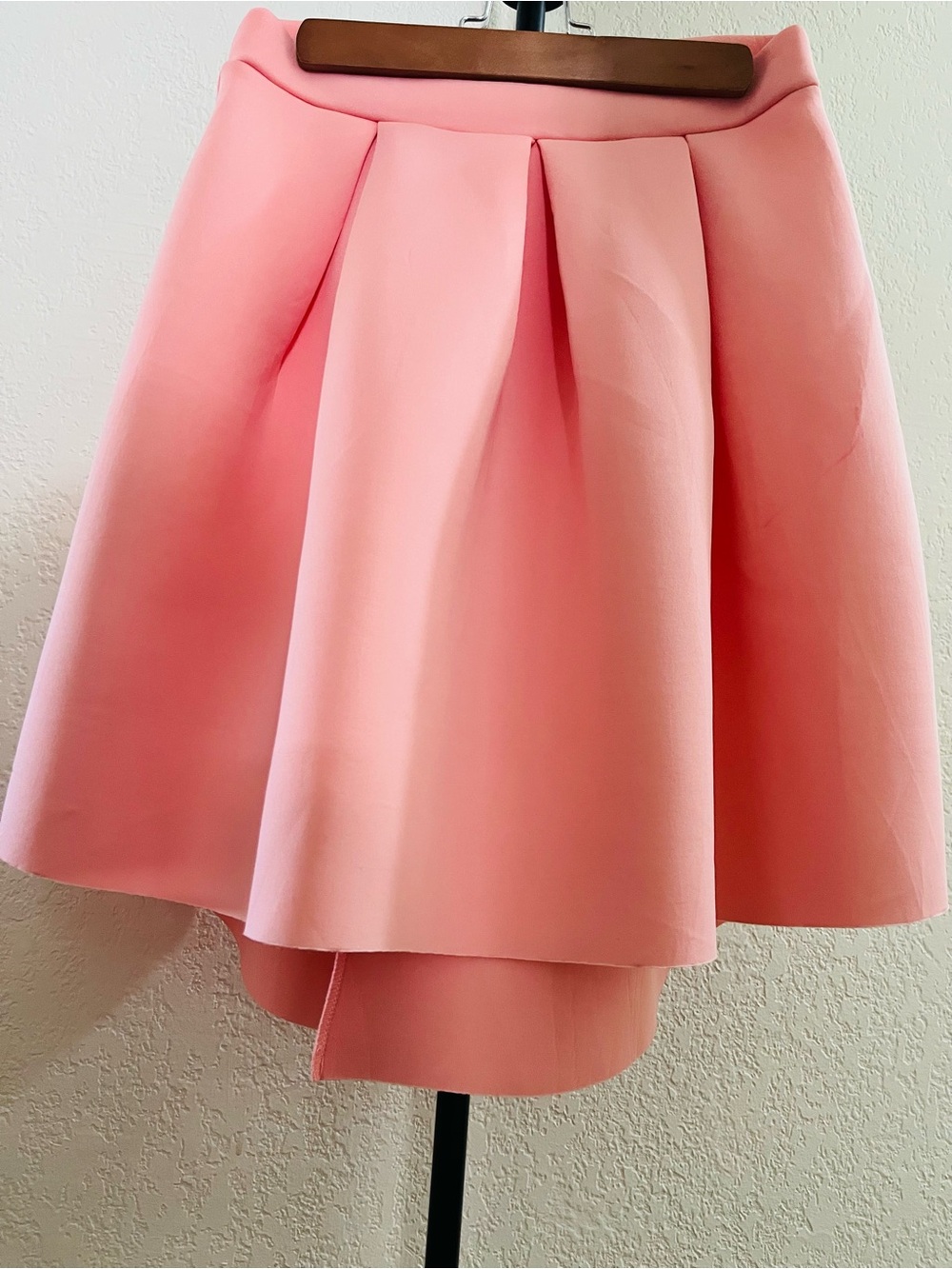 Pleated A-Line Pink Skirt